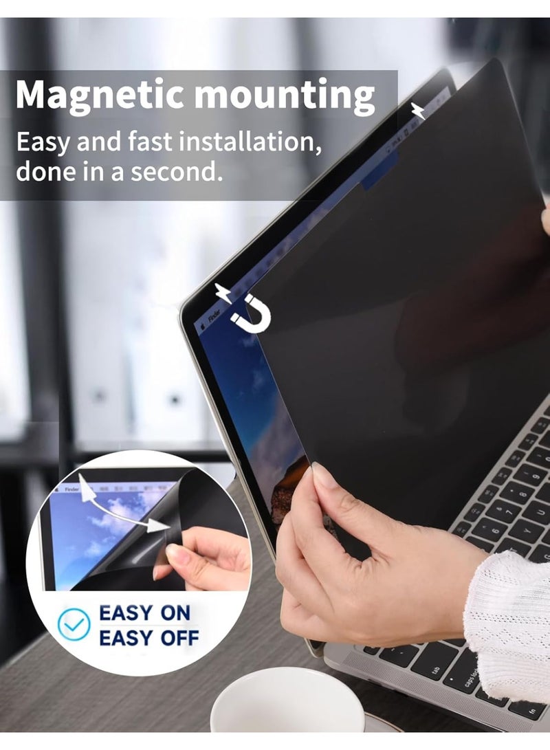 Magnetic Privacy Screen for MacBook Air 15 Inch (2023-2026, M2, M3, M4,M5), Anti-Spy Filter, Matte Anti Glare Blue Light Protector, Easy Install & Remove - Image 3